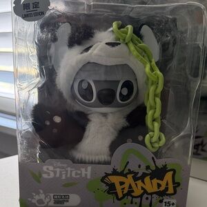 Disney Stitch in Panda Outfit with Green Chain